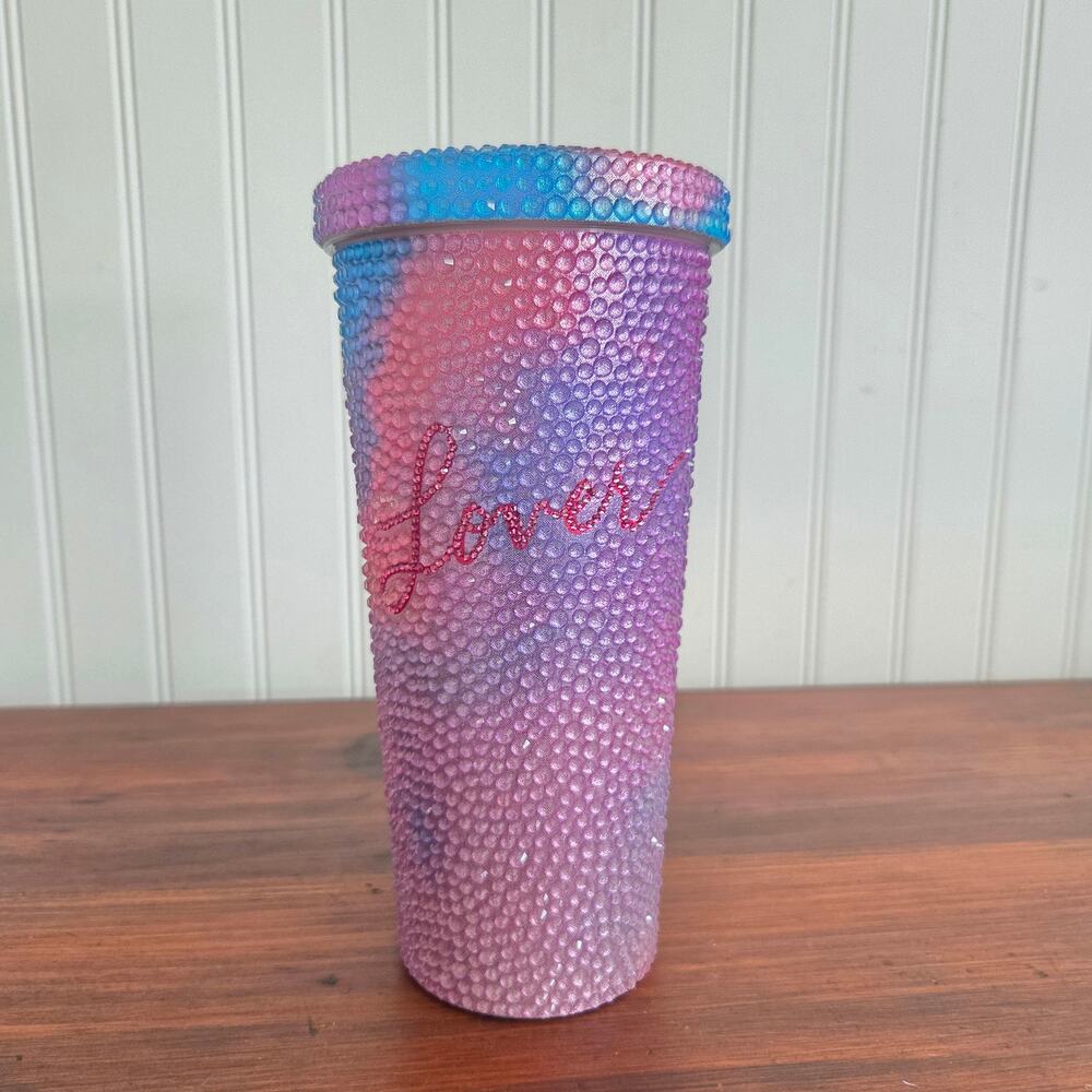Taylor Swift Official Lover Tumbler Pink/Blue Cup w/ Straw – Limited Edition NEW